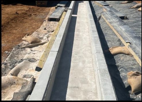 Concrete channel drainage structure