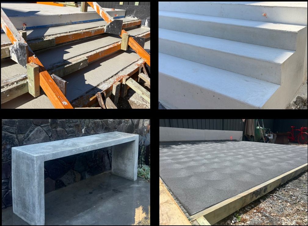 Finished concrete stairs