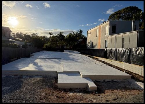 Shed slab poured and finished