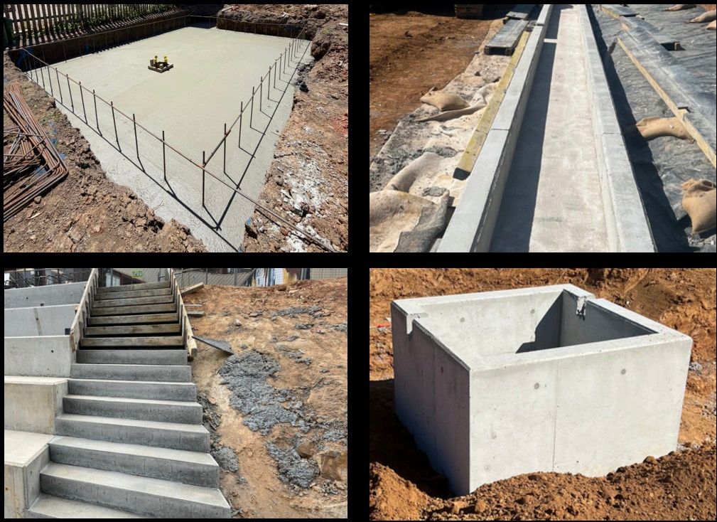 Textured concrete slab